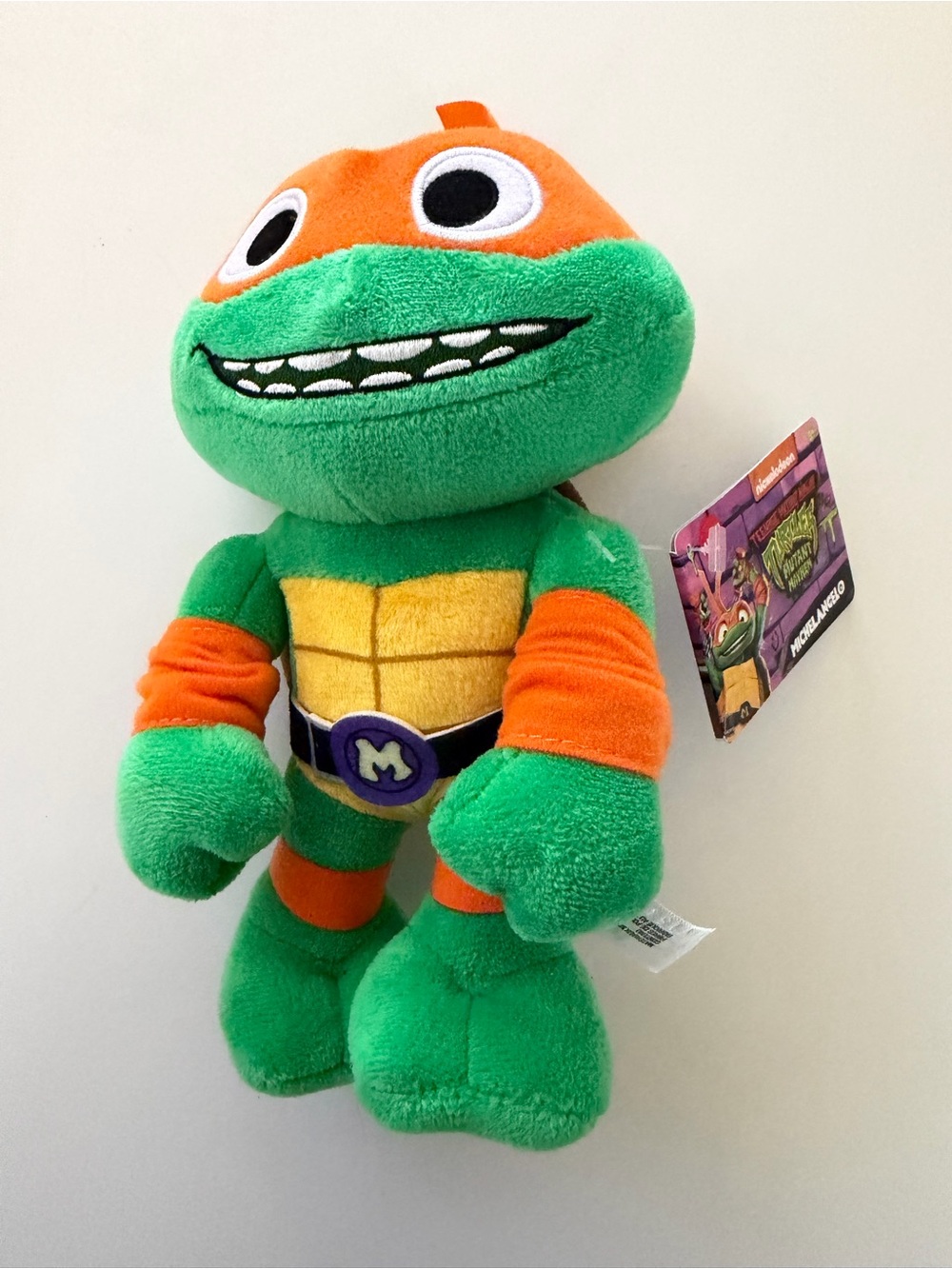 Teenage Mutant Ninja Turtles Mutant Mayhem Michelangelo 8” Plush NWT Mattel 2023